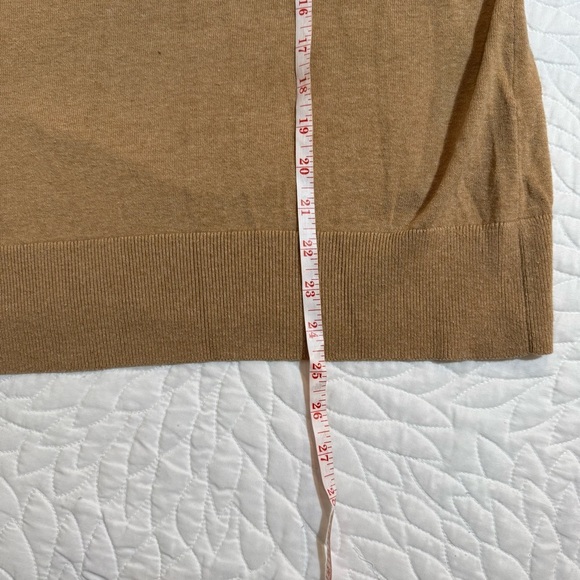 2x1 Lands' End (Size XL) Black & Tan Striped 100% Suprima Cotton Button Cardigan - Picture 13 of 16